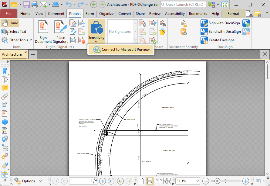 Proect Tab Tabs Guide > Protect Tab > MS Purview