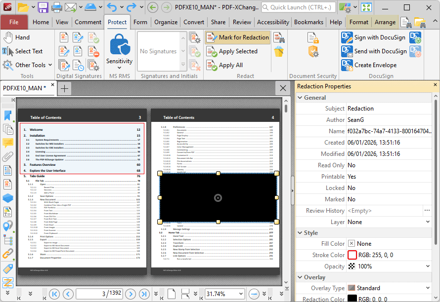 redaction.properties.pane