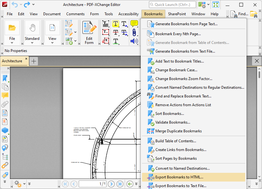Tabs Guide > Bookmarks > Export Bookmarks to HTML