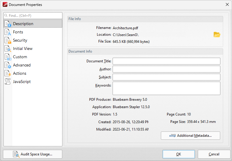document.proeprties.dialog.v7