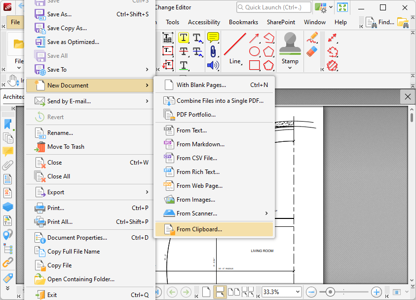 Tabs Guide > File > New Document > From Clipboard