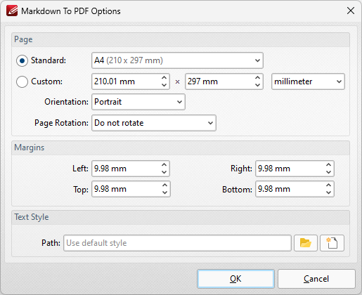 Tabs Guide > File > New Document > From Markdown