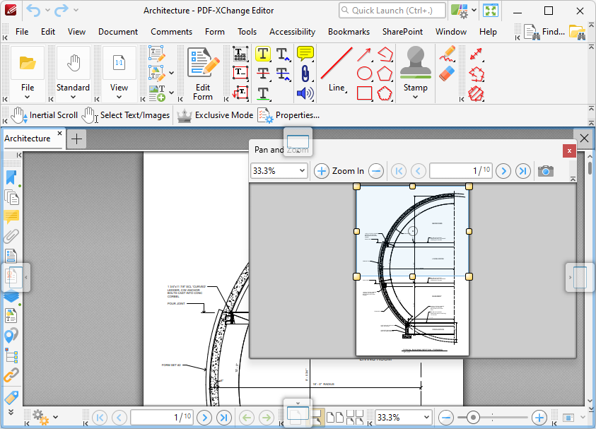Tabs Guide > View > Other Panes > Pan and Zoom