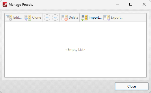 manage.presets