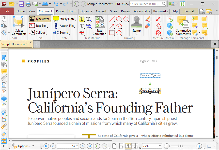 typewrter.tool.examples.ribbon
