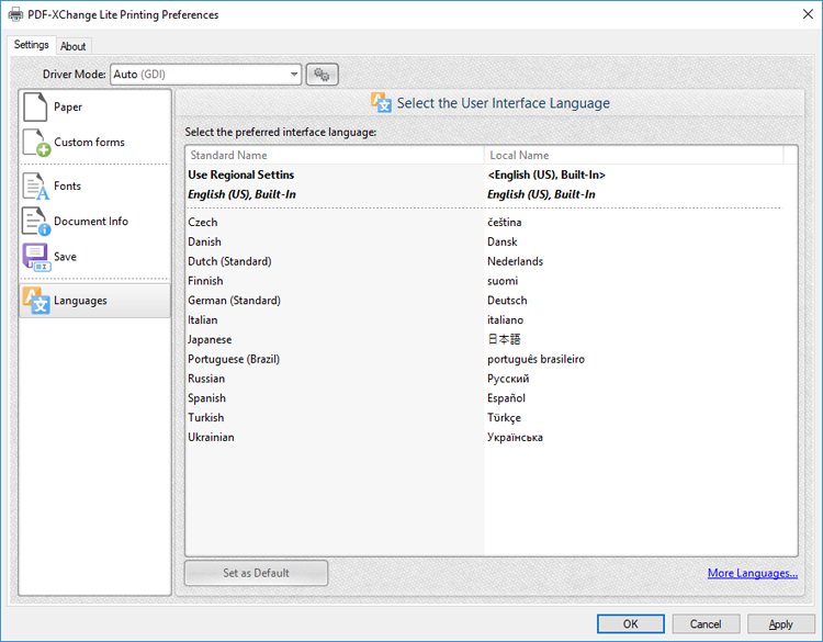 PDF-XChange Lite V7 User Manual > PDF-XChange Lite Printer Settings ...