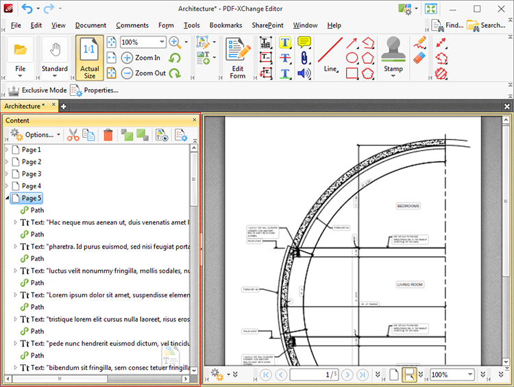 Tabs Guide > View > Other Panes > Content