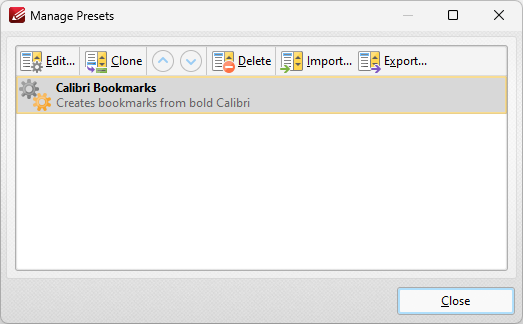 manage.presets