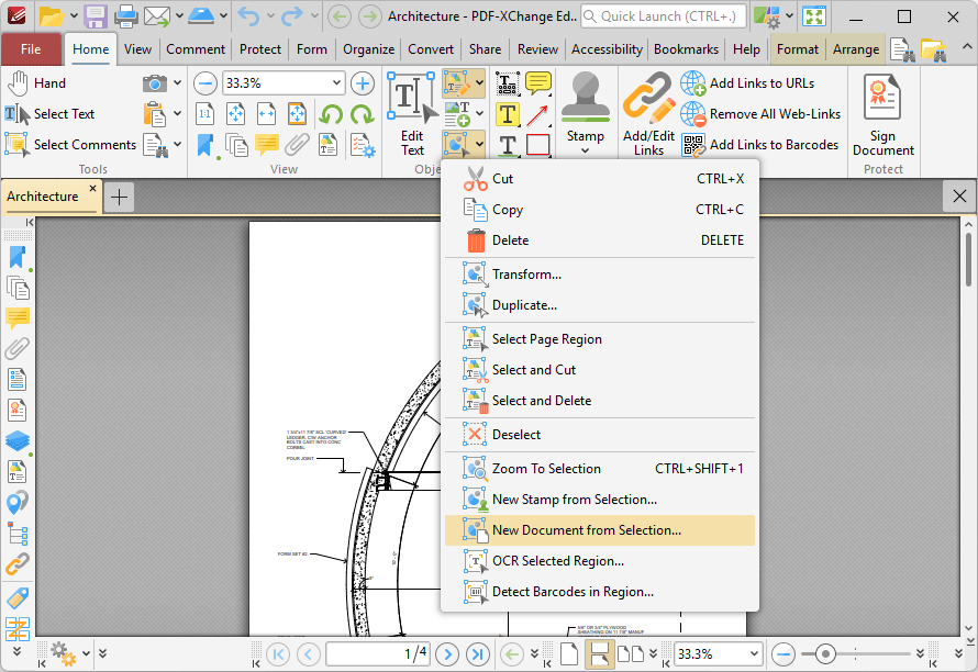 new.document.from.selection.ribbon