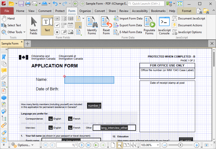 new.text.form.field