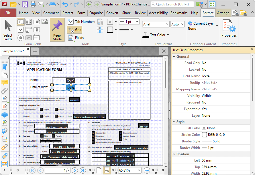 text.field.properties.ribbon