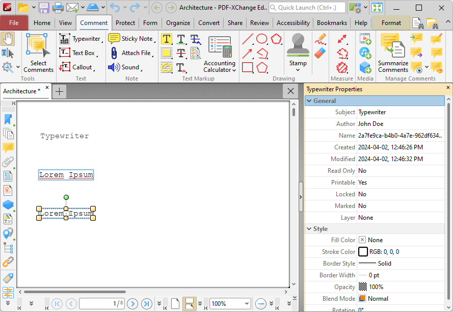 typewriter.properties.pane