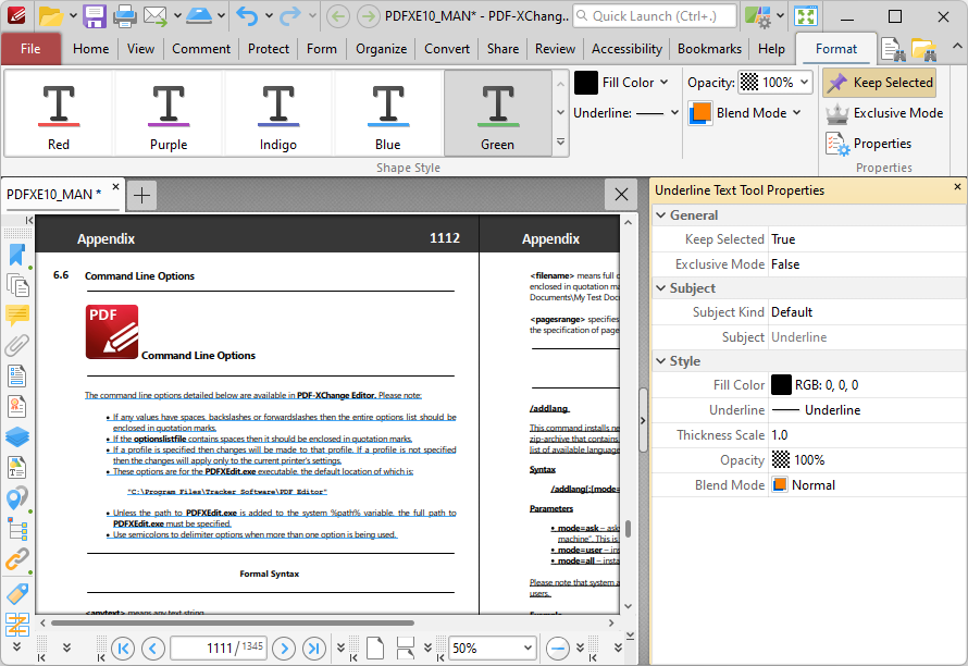 underlines.format.tab.ribbon