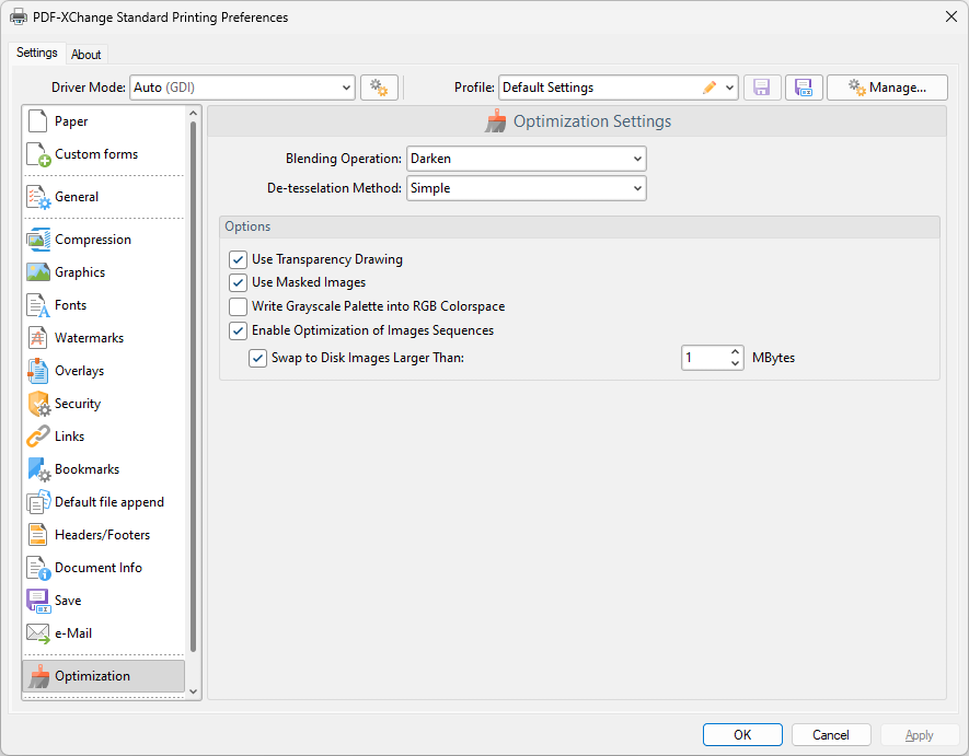 optimization.settings