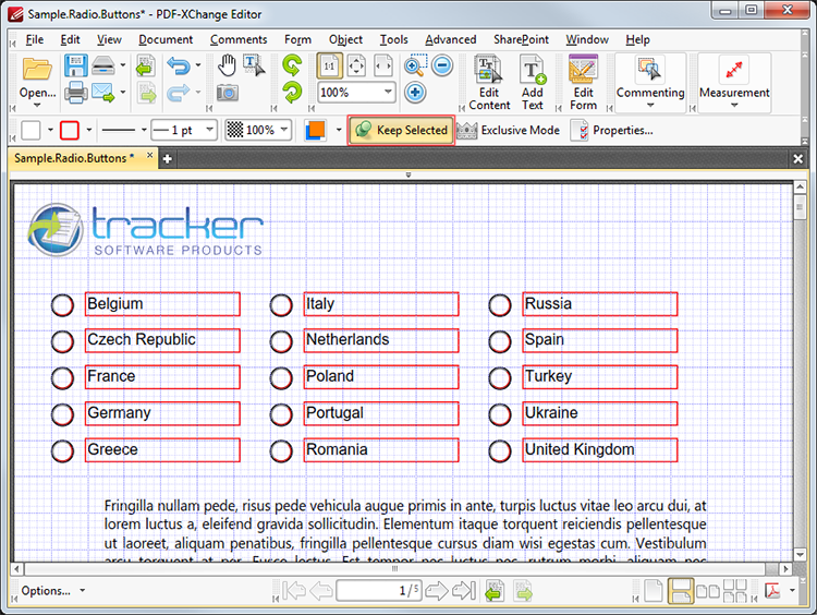 PDF-XChange Editor Plus User Manual > Tabs Guide > View > Toolbars ...