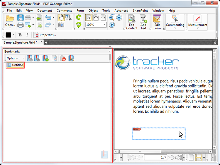 PDFXChange Editor Plus User Manual > Tabs Guide > View > Toolbars > Form Toolbar > Add Digital
