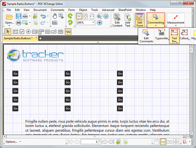 PDF-XChange Editor Plus User Manual > Tabs Guide > View > Toolbars ...