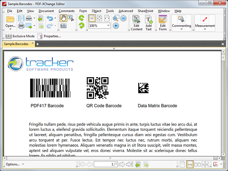 PDF-XChange Editor Plus User Manual > Tabs Guide > View > Toolbars ...