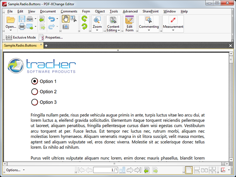 PDF-XChange Editor Plus User Manual > Tabs Guide > View > Toolbars ...