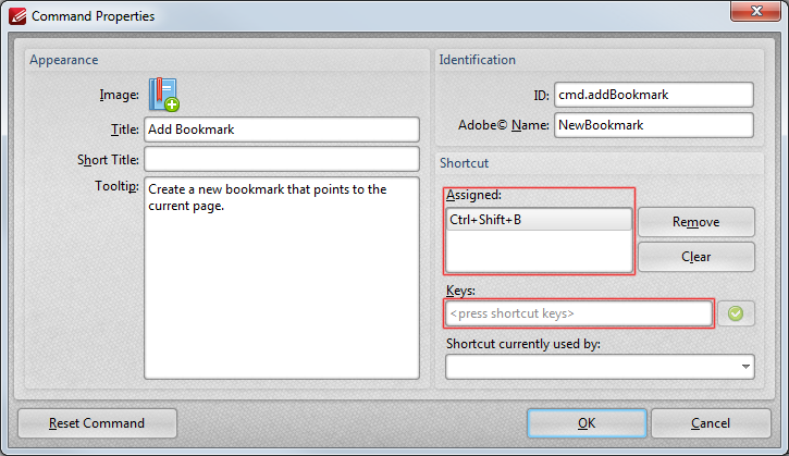 PDF-XChange Editor Plus User Manual > Appendix > Keyboard Shortcuts