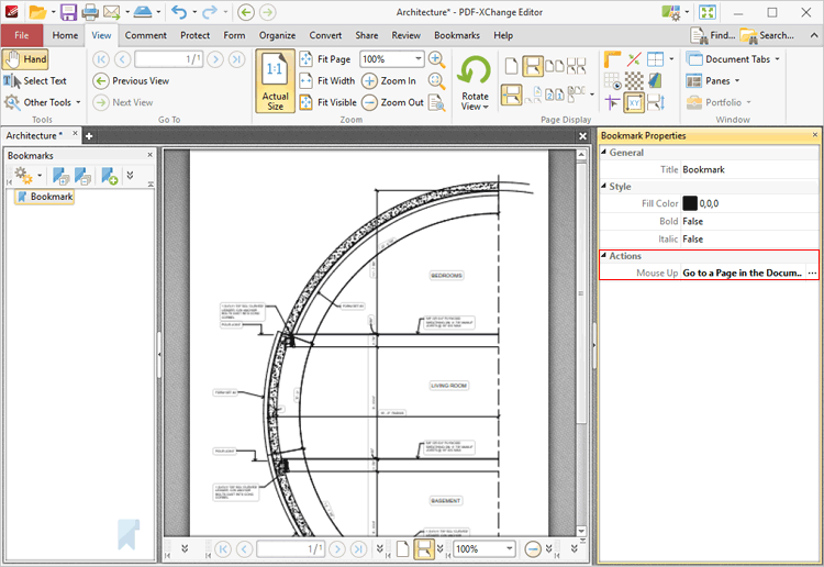 PDFXChange Editor Plus V7 User Manual > Tabs Guide > Bookmarks Tab > Validate Bookmarks