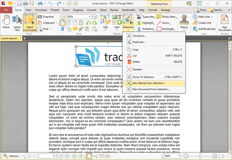 PDFXChange Editor Plus V7 User Manual > Tabs Guide > Home Tab > New