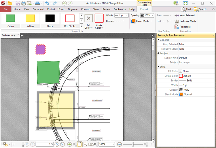 rectangle.format.tab.ribbon