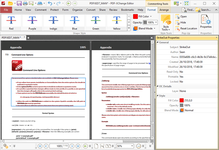 strikeout.tool.properties.pane