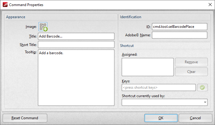 PDF-XChange Editor Plus V8 User Manual > Appendix > Keyboard Shortcuts