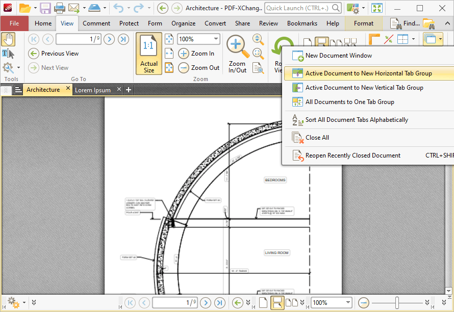 new.horizontal.tab.group.ribbon