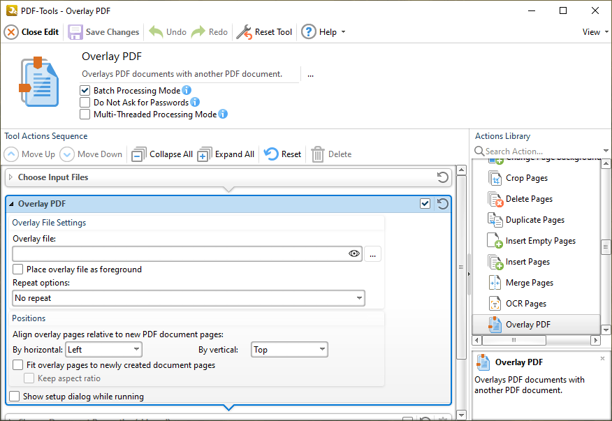 PDF-Tools V8 User Manual > Actions Library > Pages Actions > Overlay PDF