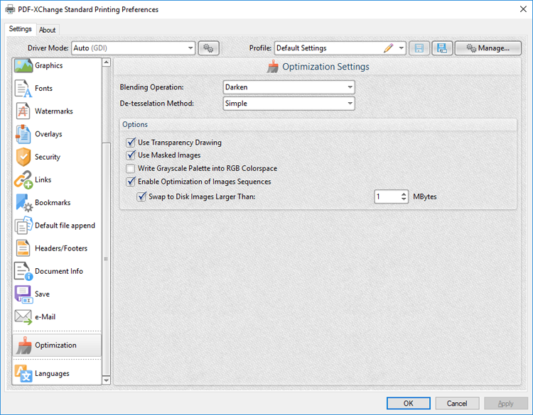 optimization.settings