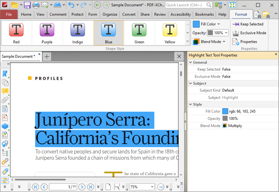 highlight.tool.format.tab.ribbon