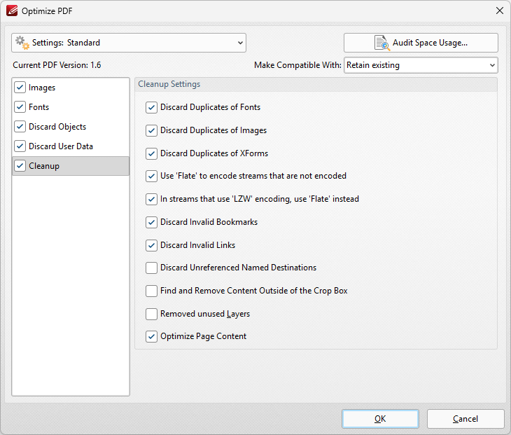 optimize.pdf.dialog.box.cleanup.ribbon