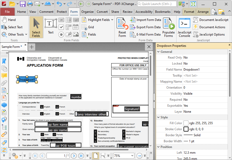 selected.dropdown.properties