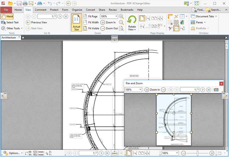 panzoom.reposition.ribbon