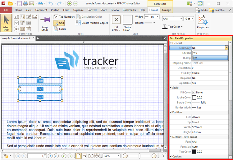 text.field.properties.ribbon