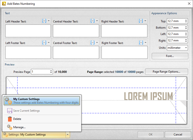 add.bates.settings.dropdown