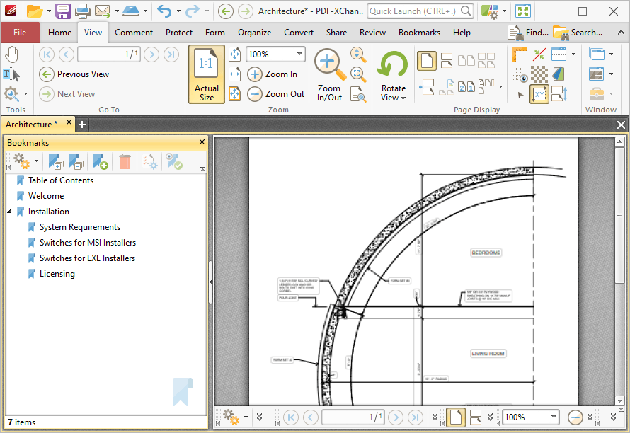 PDF-XChange Editor V8 User Manual > Tabs Guide > View Tab > Editing ...