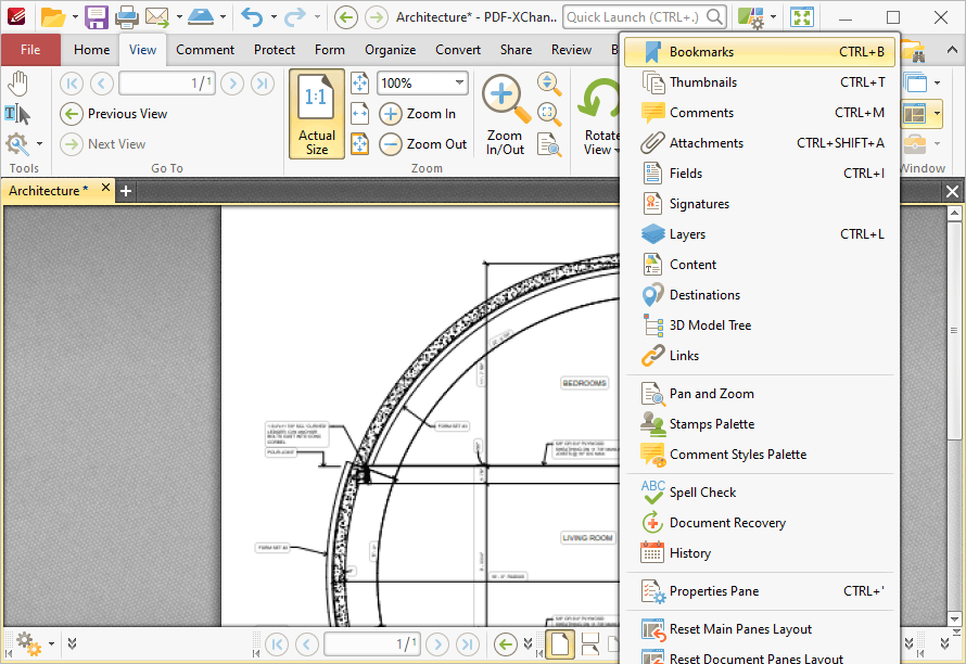 PDF-XChange Editor V8 User Manual > Tabs Guide > View Tab > Editing ...