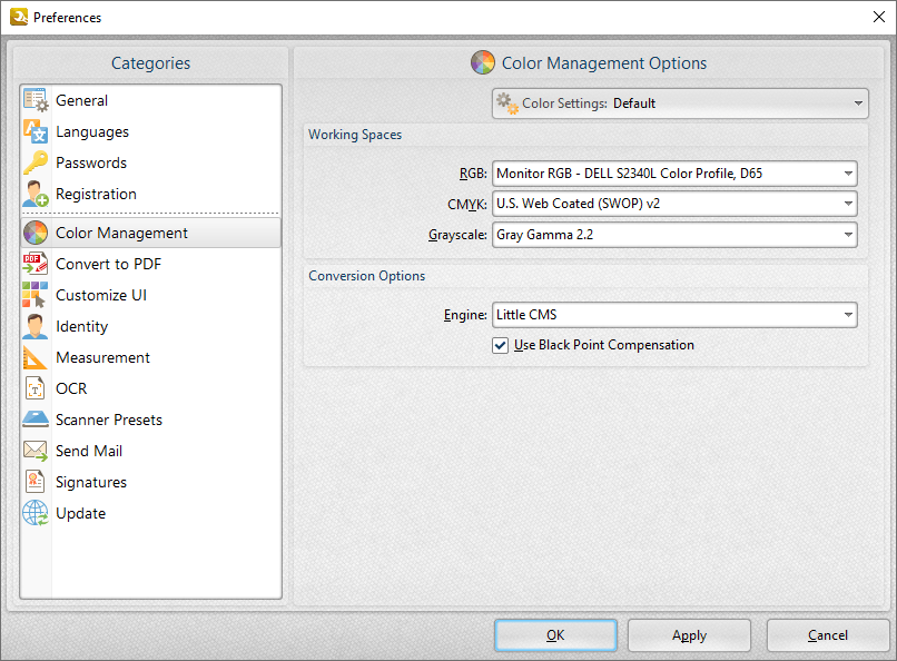 color.management.preferences.dialog.box