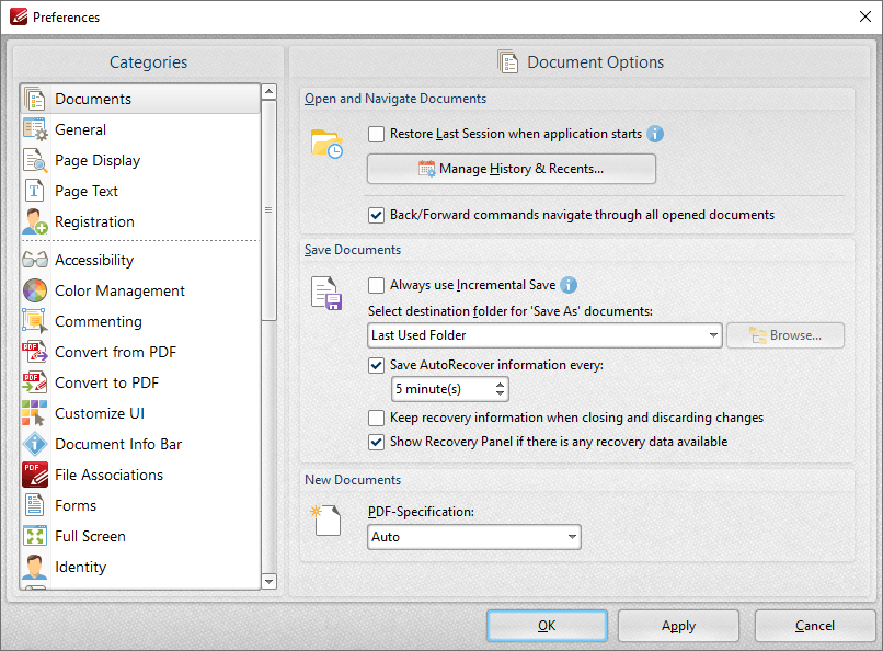 documents.preferences