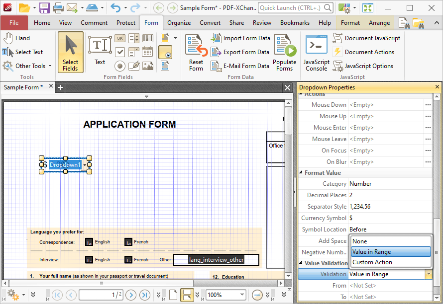 dropdown.value.in.range.ribbon