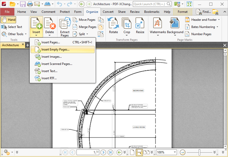 insert.empty.pages.location.ribbon
