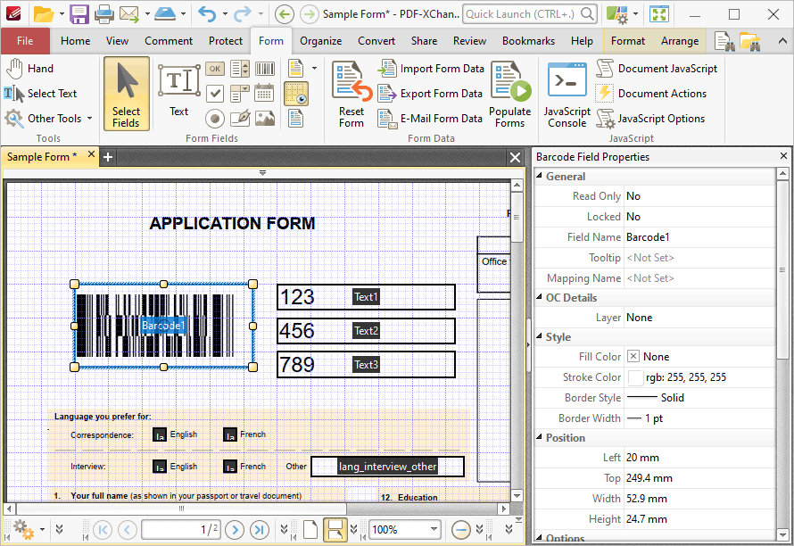 select.barcode.ribbon