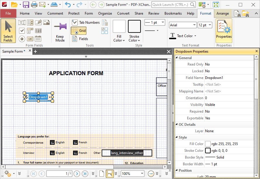 value.validation.dropdown.menu